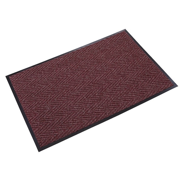 Crown Matting Technologies Scraper/Wiper Mat, Polypropylene, 5/16" Thick, Burgundy, 4' W x 8' L CN 0048BU - main